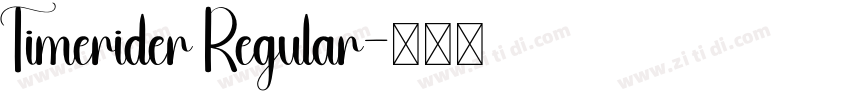 Timerider Regular字体转换